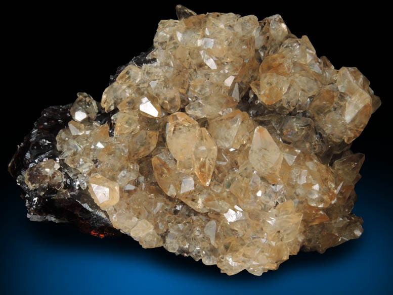 Calcite on Sphalerite from Elmwood Mine, Carthage, Smith County, Tennessee