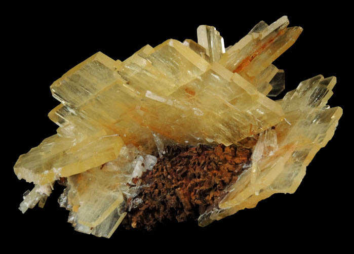 Barite on Siderite-Dolomite from Cerro Warihuyn, Huanuco Department, Peru