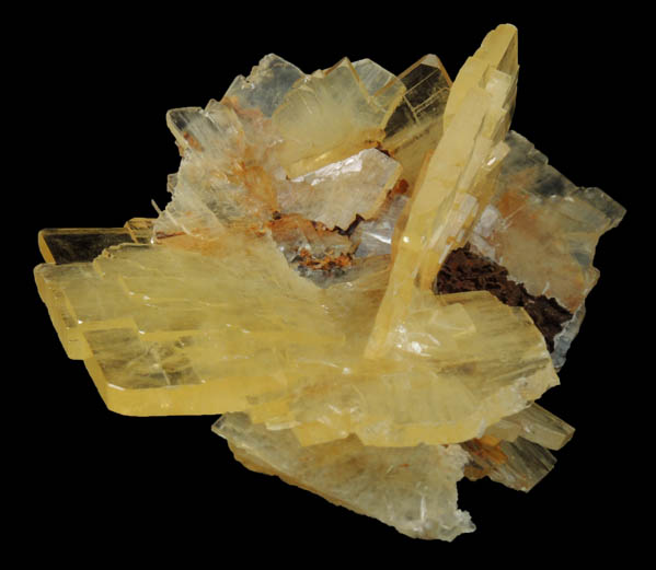 Barite on Siderite-Dolomite from Cerro Warihuyn, Huanuco Department, Peru