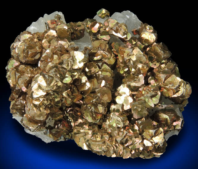 Chalcopyrite on Calcite from Dzhezkazgan, Karaganda Oblast', Kazakhstan