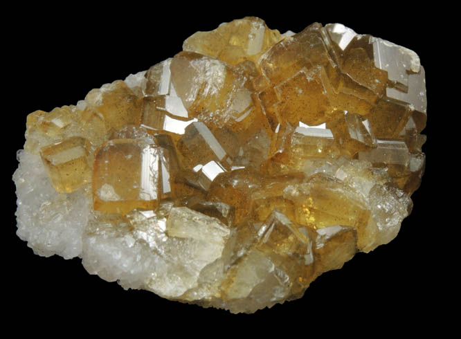 Barite on Quartz from Xiefang Mine, Ruijin, Jiangxi, China