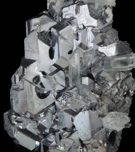 Galena (Spinel-law twinned crystals) with Quartz from Krushev Dol Mine, Davidkovo, Rhodope Mountains, Bulgaria