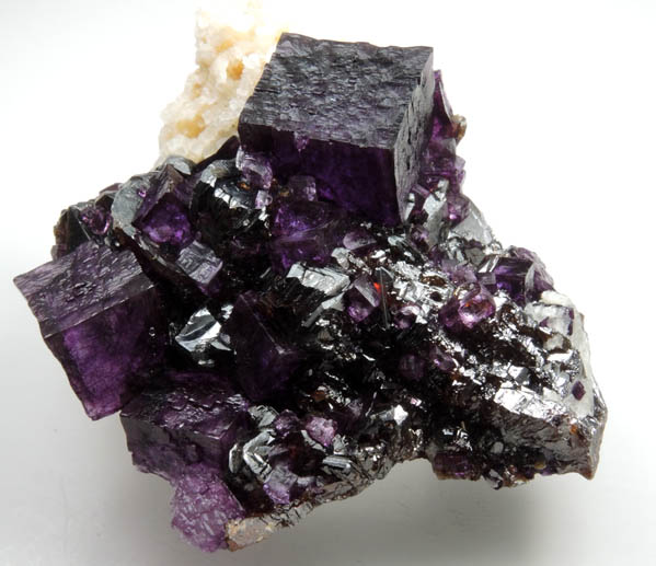 Fluorite on Sphalerite with Barite from Elmwood Mine, Carthage, Smith County, Tennessee