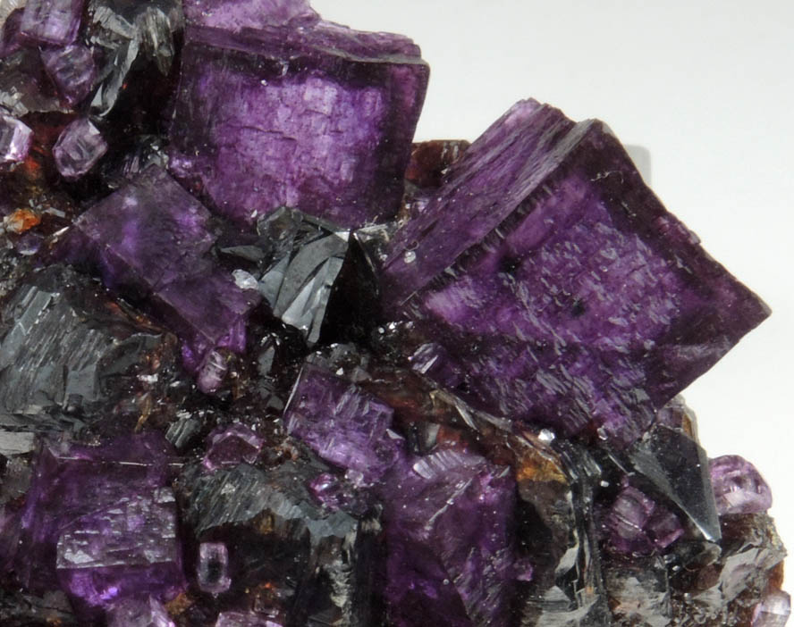 Fluorite on Sphalerite with Barite from Elmwood Mine, Carthage, Smith County, Tennessee
