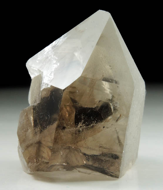 Quartz var. Smoky Quartz with selectively etched faces from North Moat Mountain, Bartlett, Carroll County, New Hampshire