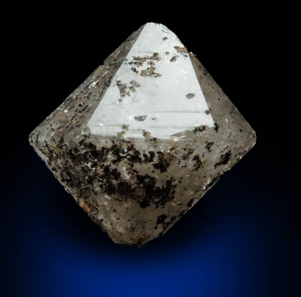 Quartz di-pyramidal crystal with Hematite from Max Tessmer Farm, Chub Lake, near Hailesboro, Gouverneur, St. Lawrence County, New York