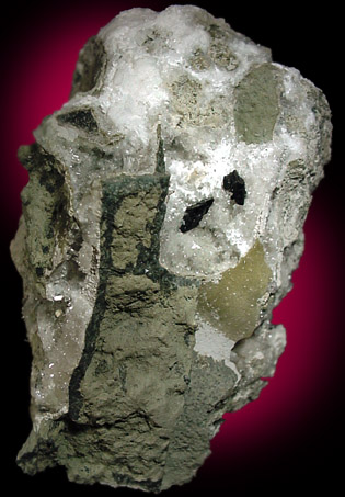 Babingtonite on Quartz from Nashik District, Maharashtra, India
