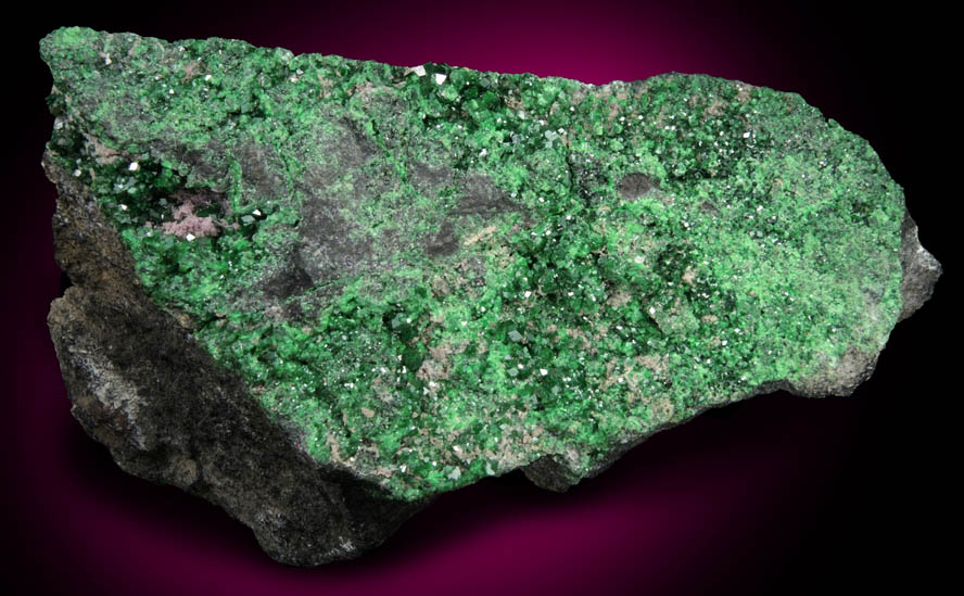 Uvarovite Garnet from Saranovskoye Mine, Sarany, Permskaya Oblast', Ural Mountains, Russia (Type Locality for Uvarovite)