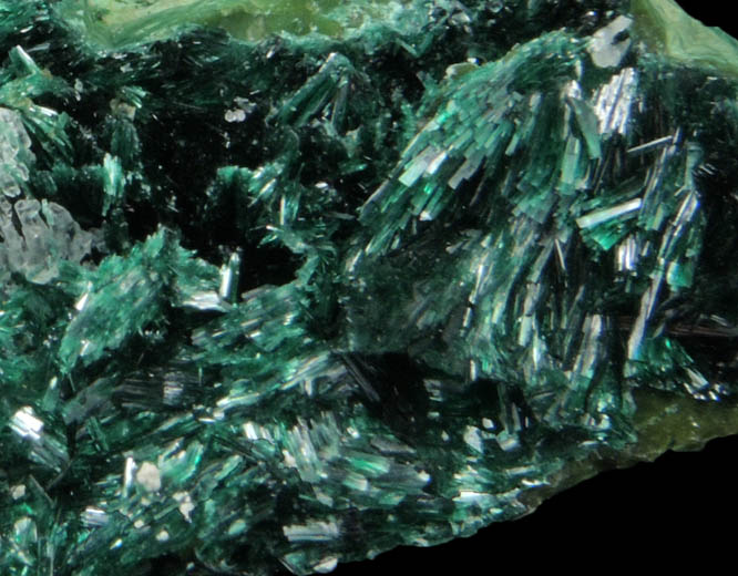 Malachite with Calcite on Chrysocolla from Mashamba Mines, 10 km west of Kolwezi, Katanga Copperbelt, Lualaba Province, Democratic Republic of the Congo