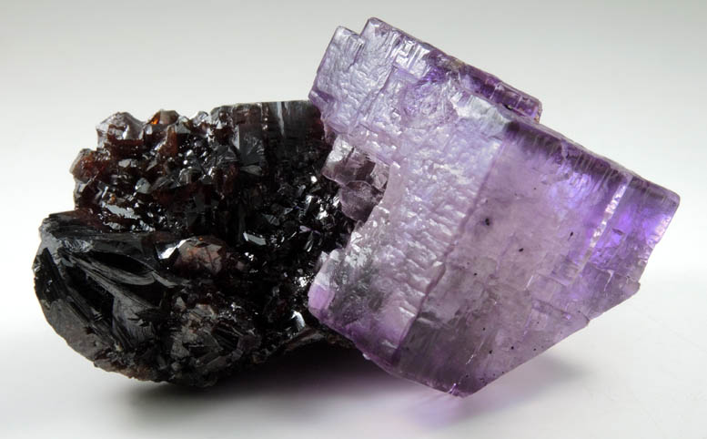 Fluorite on Sphalerite from Elmwood Mine, Carthage, Smith County, Tennessee