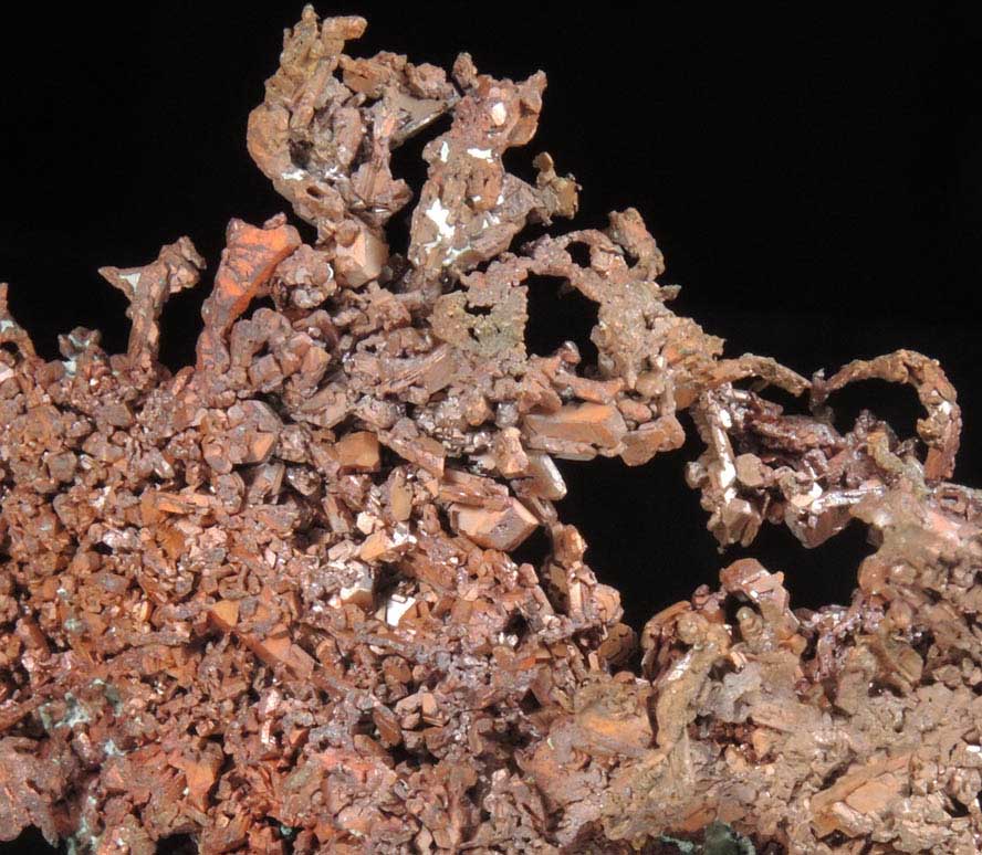 Copper (crystallized) from Ray Mine, Mineral Creek District, Pinal County, Arizona