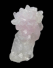 Quartz var. Rose Quartz crystals on colorless Quartz from Alto da Pitorra, Laranjeiras, Galiléia, Minas Gerais, Brazil