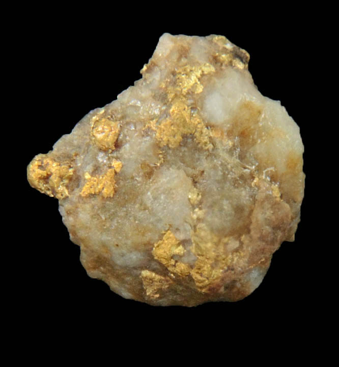 Gold on Quartz from Jamestown Mining District, Tuolumne County, California