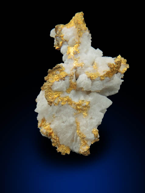 Gold on Quartz from Jamestown Mining District, Tuolumne County, California