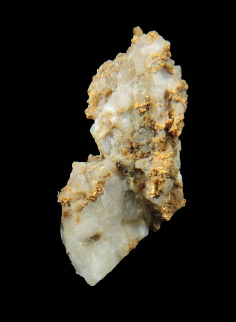 Gold on Quartz from Jamestown Mining District, Tuolumne County, California