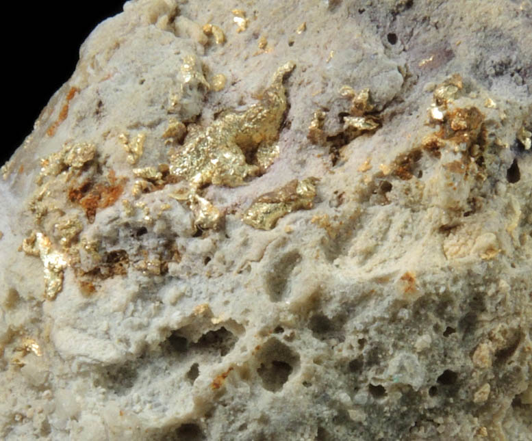 Gold on Quartz from Boulder County, Colorado