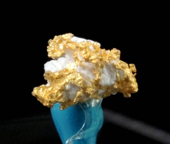 Gold on Quartz from Mother Lode Gold Belt, Amador County, California