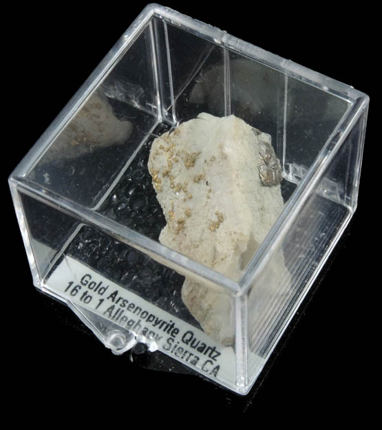 Gold on Quartz (Fake) from Sixteen-To-One Mine (16 to 1 Mine), Alleghany, 35 km NE of Grass Valley, Sierra County, California