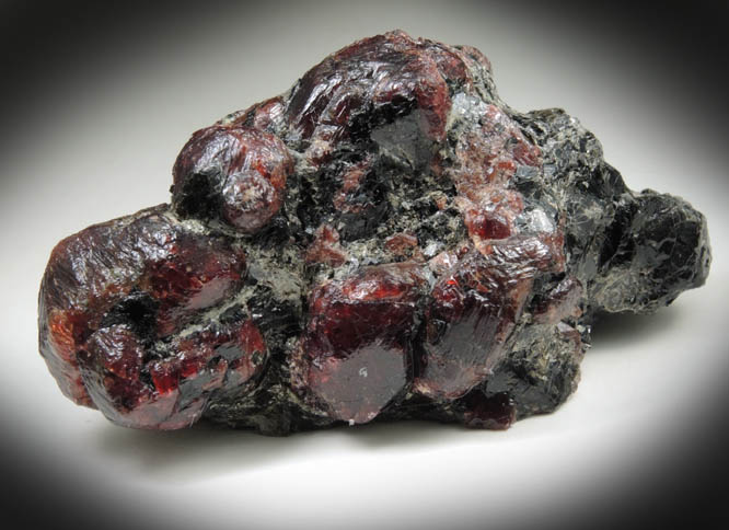 Almandine Garnets in Biotite from River Valley, Dana Township, Sudbury District, Ontario, Canada