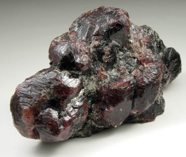 Almandine Garnets in Biotite from River Valley, Dana Township, Sudbury District, Ontario, Canada