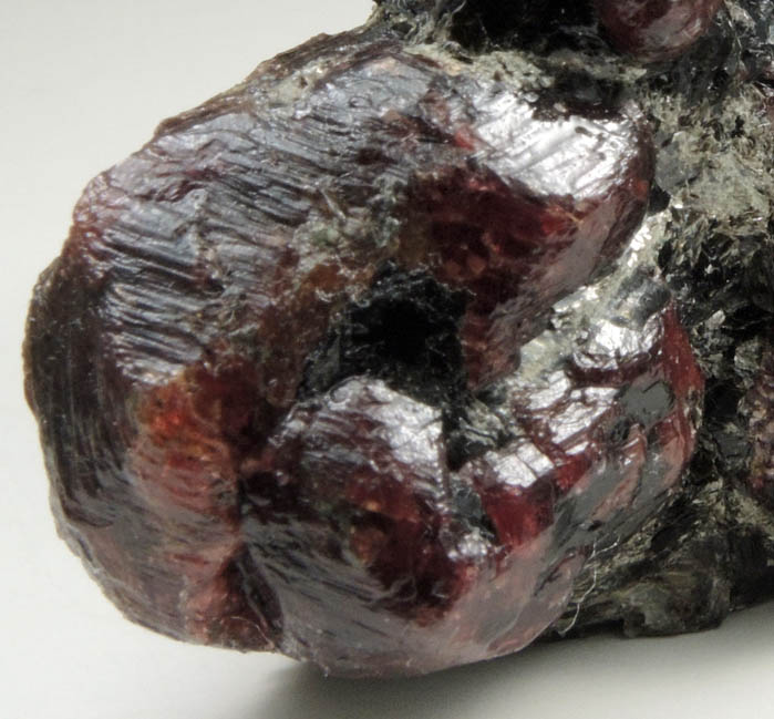 Almandine Garnets in Biotite from River Valley, Dana Township, Sudbury District, Ontario, Canada