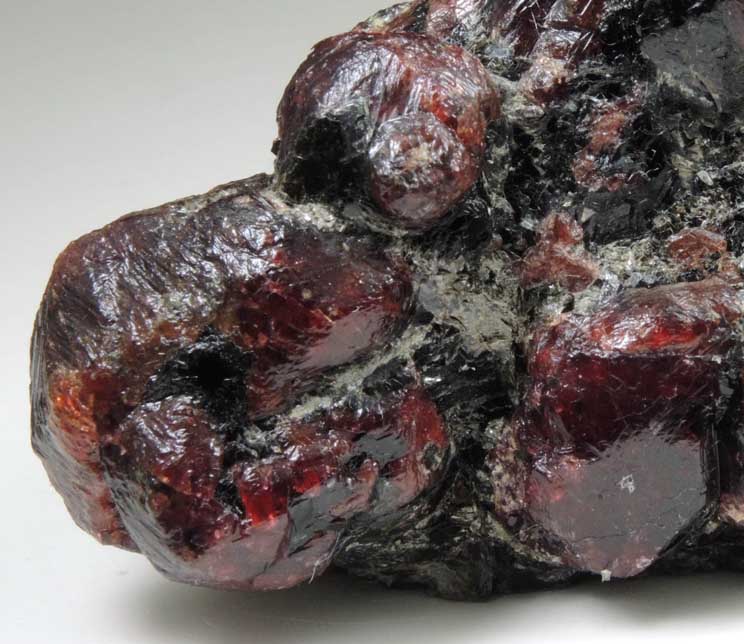 Almandine Garnets in Biotite from River Valley, Dana Township, Sudbury District, Ontario, Canada