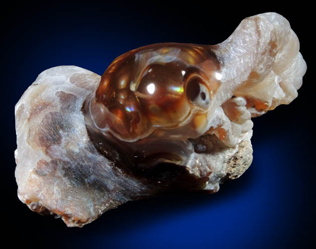 Quartz var. Fire Agate from Calvillo, Aguascalientes, Mexico