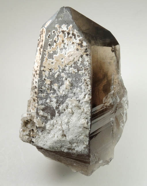 Quartz var. Smoky Quartz with Albite overgrowth from North Moat Mountain, Bartlett, Carroll County, New Hampshire