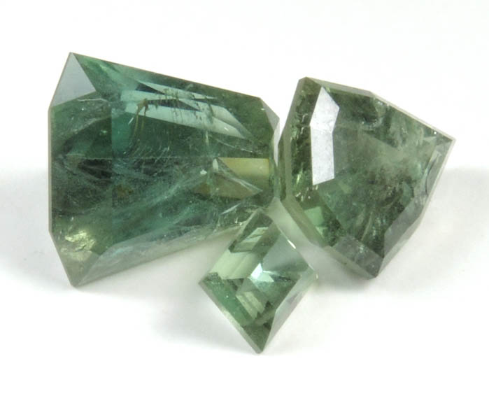 Zoisite (3 faceted gemstones) from Alchuri, Shigar Valley, Gilgit-Baltistan, Pakistan