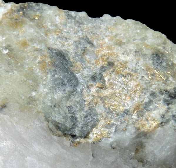 Gold on Quartz from Bralorne, British Columbia, Canada