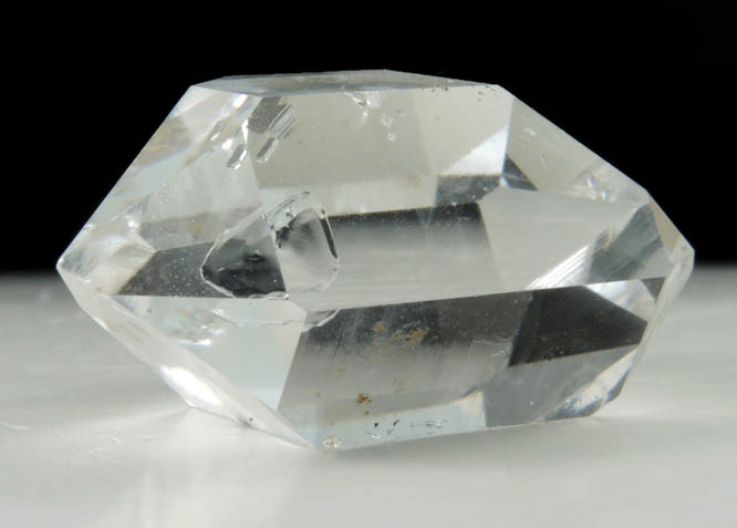 Quartz var. Herkimer Diamond with 2 moveable bubble inclusions (enhydro) from Middleville, Herkimer County, New York