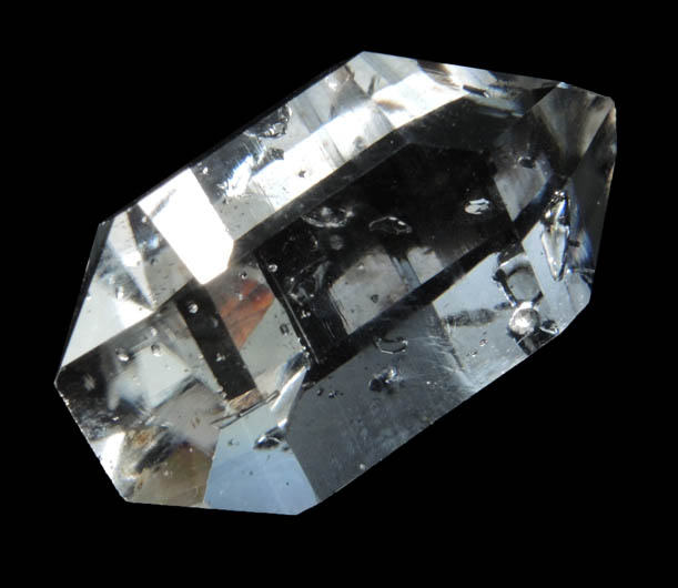 Quartz var. Herkimer Diamond with 2 moveable bubble inclusions (enhydro) from Middleville, Herkimer County, New York