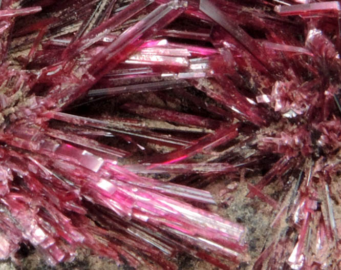 Erythrite on Quartz from Bou Azzer District, Anti-Atlas Mountains, Tazenakht, Ouarzazate, Morocco (Type Locality for Erythrite)