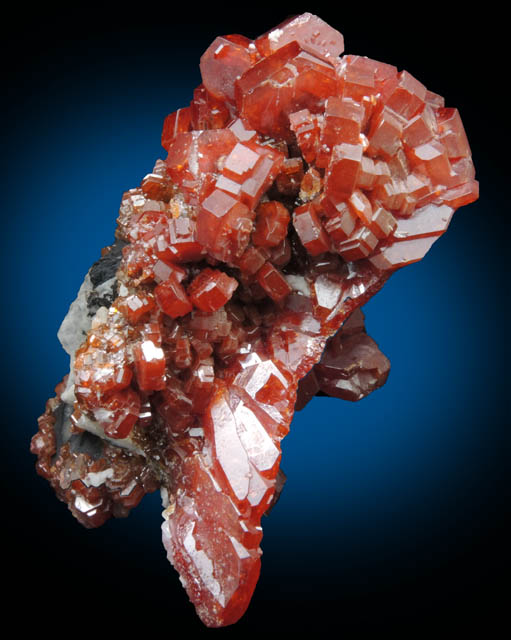 Vanadinite over Barite from Mibladen, Haute Moulouya Basin, Zeida-Aouli-Mibladen belt, Midelt Province, Morocco