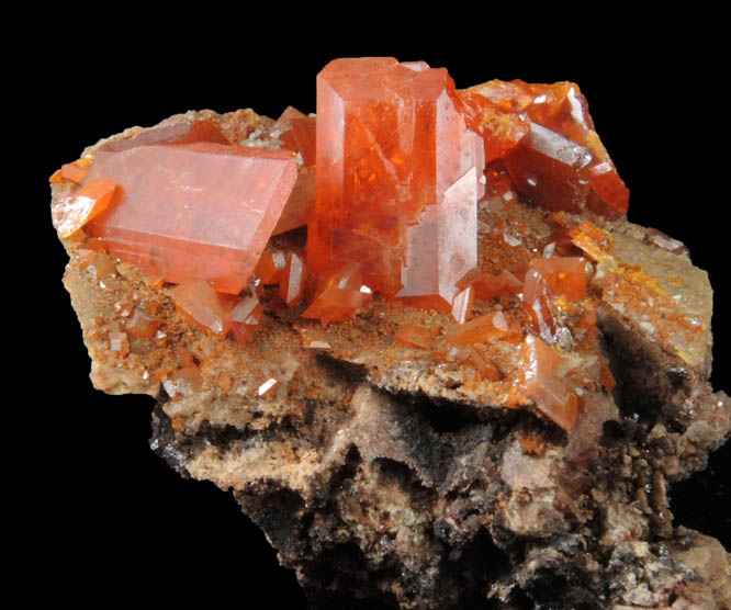 Wulfenite with minor Willemite from Red Cloud Mine, Silver District, La Paz County, Arizona