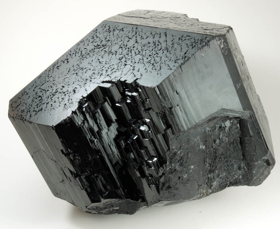 Schorl Tourmaline with Hyalite Opal from Erongo Mountains, 20 km north of Usakos, Damaraland, Namibia