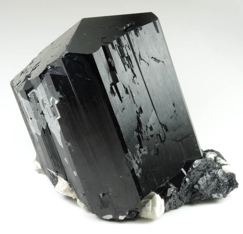 Schorl Tourmaline with Hyalite Opal from Erongo Mountains, 20 km north of Usakos, Damaraland, Namibia