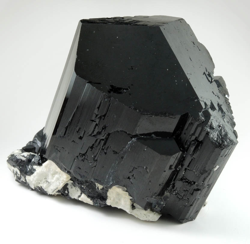 Schorl Tourmaline with Hyalite Opal from Erongo Mountains, 20 km north of Usakos, Damaraland, Namibia