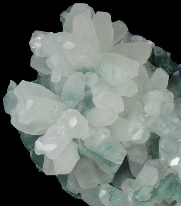 Calcite with Celadonite from Alto Uruguai, Rio Grande do Sul, Brazil