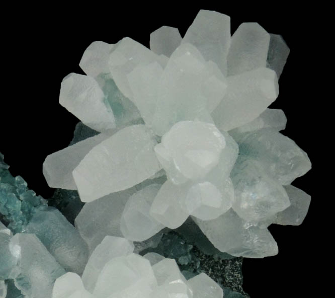 Calcite with Celadonite from Alto Uruguai, Rio Grande do Sul, Brazil