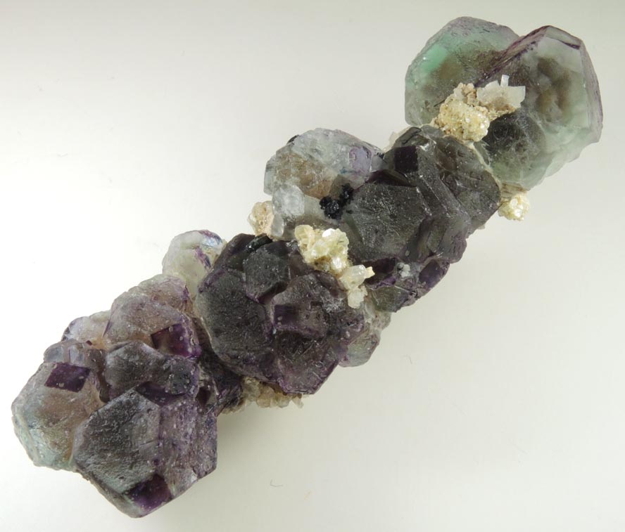 Fluorite with Schorl Tourmaline, Beryl and Muscovite from Erongo Mountains, 20 km north of Usakos, Damaraland, Namibia