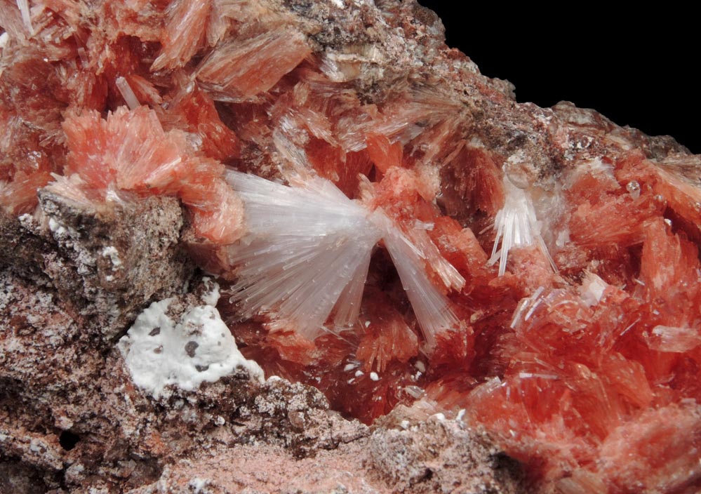 Inesite with Natrolite from N'Chwaning II Mine, Kalahari Manganese Field, Northern Cape Province, South Africa