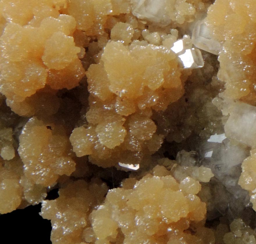 Mimetite on Calcite from Santa Eulalia District, Aquiles Serdn, Chihuahua, Mexico