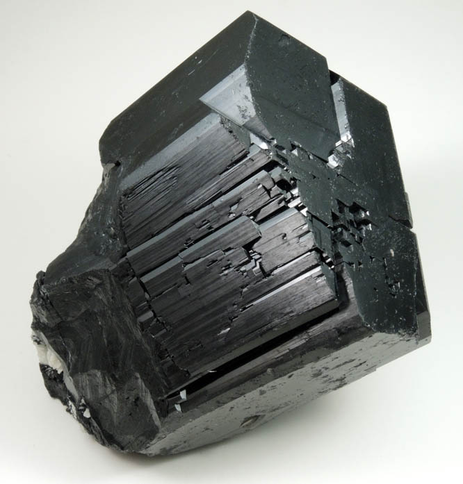 Schorl Tourmaline with Hyalite Opal from Erongo Mountains, 20 km north of Usakos, Damaraland, Namibia