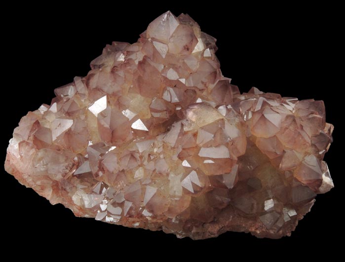 Quartz var. Smoky-Amethyst over Barite from Rincon District, Doa Ana County, New Mexico