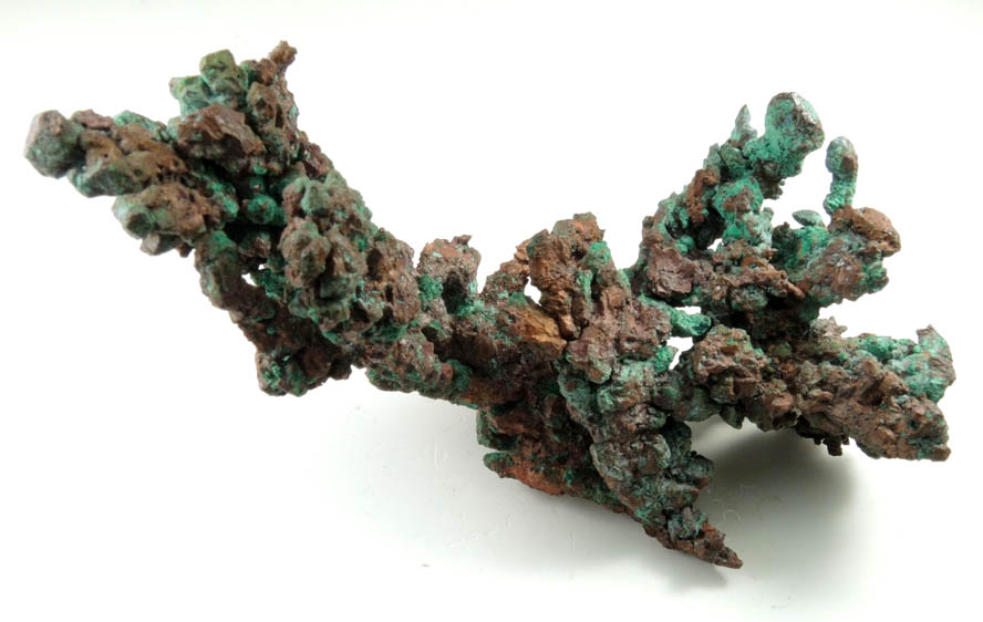 Copper (crystallized native copper) with Malachite-Chrysocolla from Onganja Mine, Seeis, Khomas, Namibia