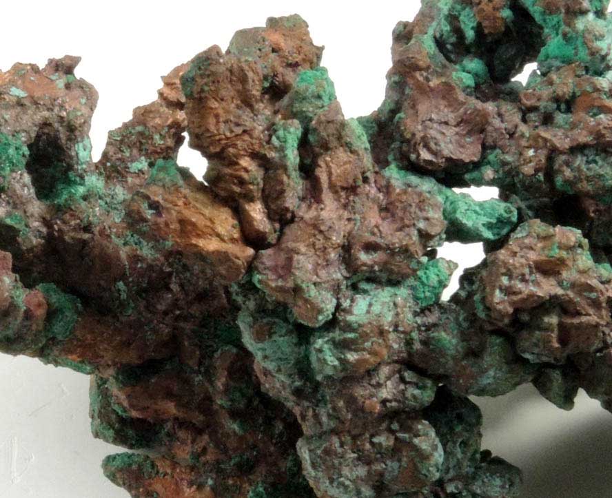 Copper (crystallized native copper) with Malachite-Chrysocolla from Onganja Mine, Seeis, Khomas, Namibia