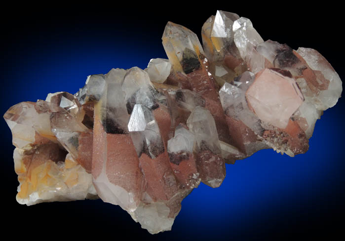 Quartz with Hematite inclusions (with phantom-growth zones) from Orange River, Namakwa, Northern Cape Province, South Africa