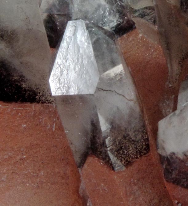 Quartz with Hematite inclusions (with phantom-growth zones) from Orange River, Namakwa, Northern Cape Province, South Africa