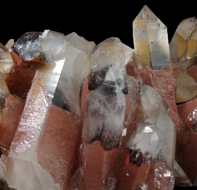 Quartz with Hematite inclusions (with phantom-growth zones) from Orange River, Namakwa, Northern Cape Province, South Africa